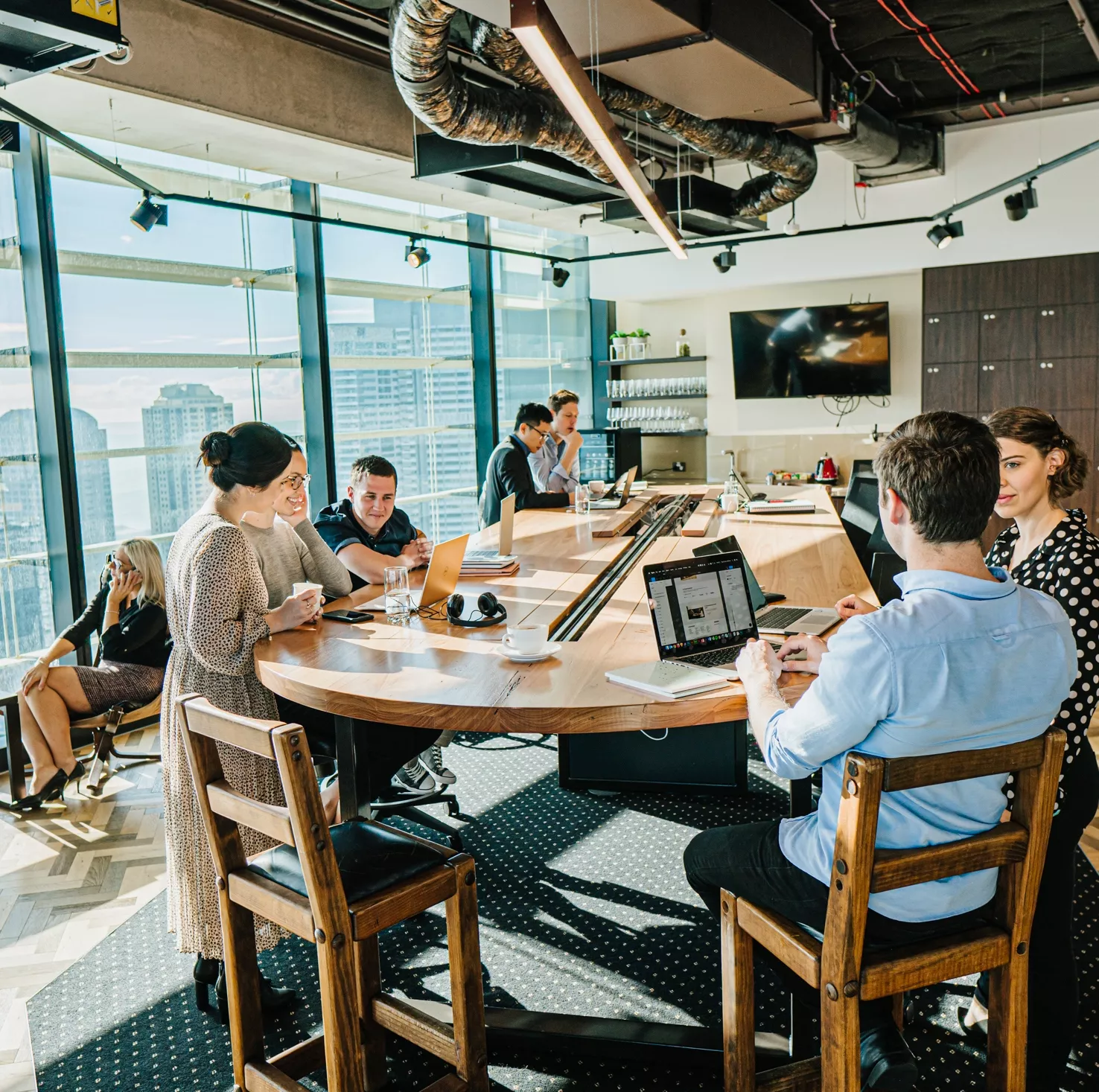 people working in a modern coworking space in Barangaroo, tower 1